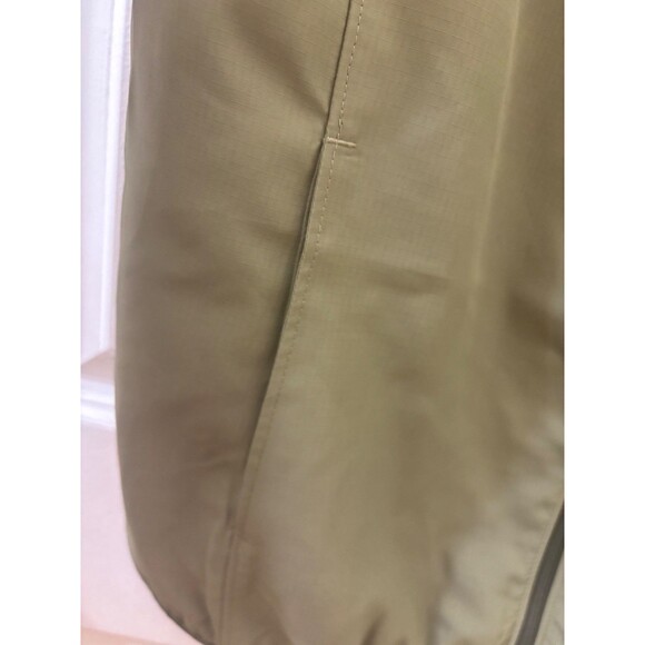 LL Bean Jacket Womens Size Small Olive Green NO FLY ZONE Hooded Full Zip Jacket - Picture 4 of 8